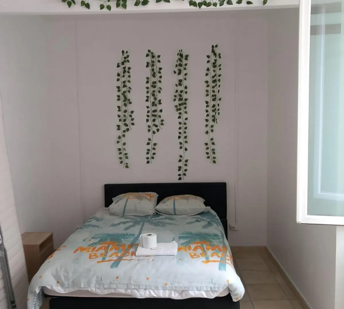 Un Lit Double Dans Une Chambre Dans Un Appartement De 3 Chambres En Colocation A Proximite Du Centre Ville تولون